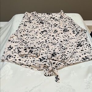 West Kei Pink and Black Patterned Blouse